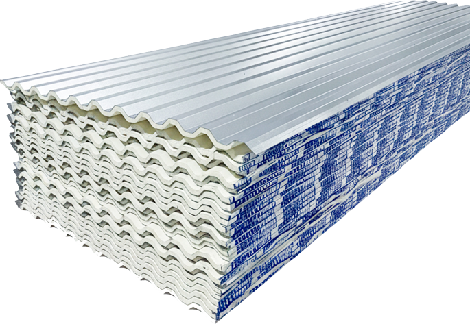 panel aislante para techos con poliuretano PUR